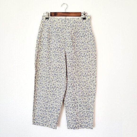 Vintage Pedal Pusher High Rise Pants, Crop Pants, Floral Cottagecore - Picture 1 of 7